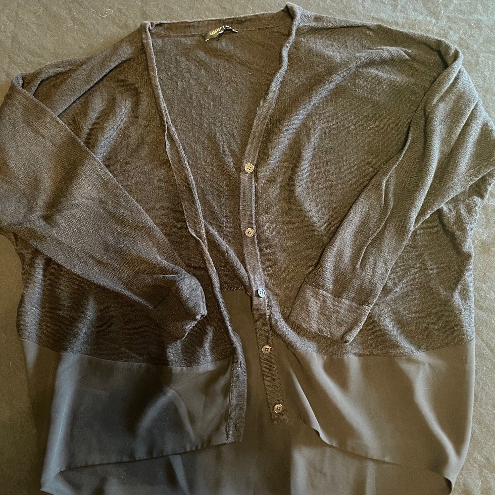 Lafayette 148 black cardigan